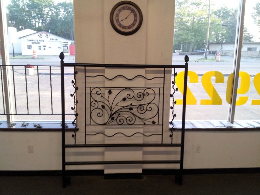 Decorative scrollwork iron panel